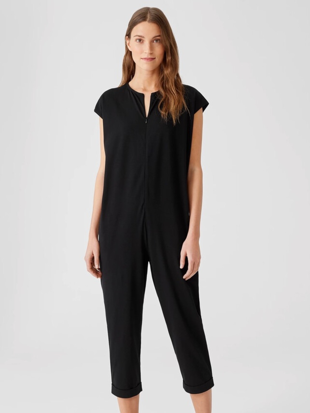 Eileen Fisher Traceable Organic Cotton Jersey Jumpsuit